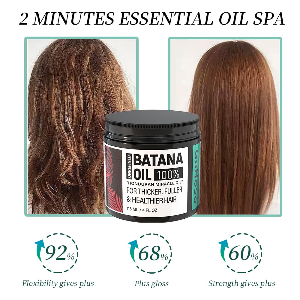 Óleo Capilar Hondurenho Não Refinado para Homens & Mulheres, 100% Óleo de Batana Puro, Tratamento Capilar Natural, Óleo