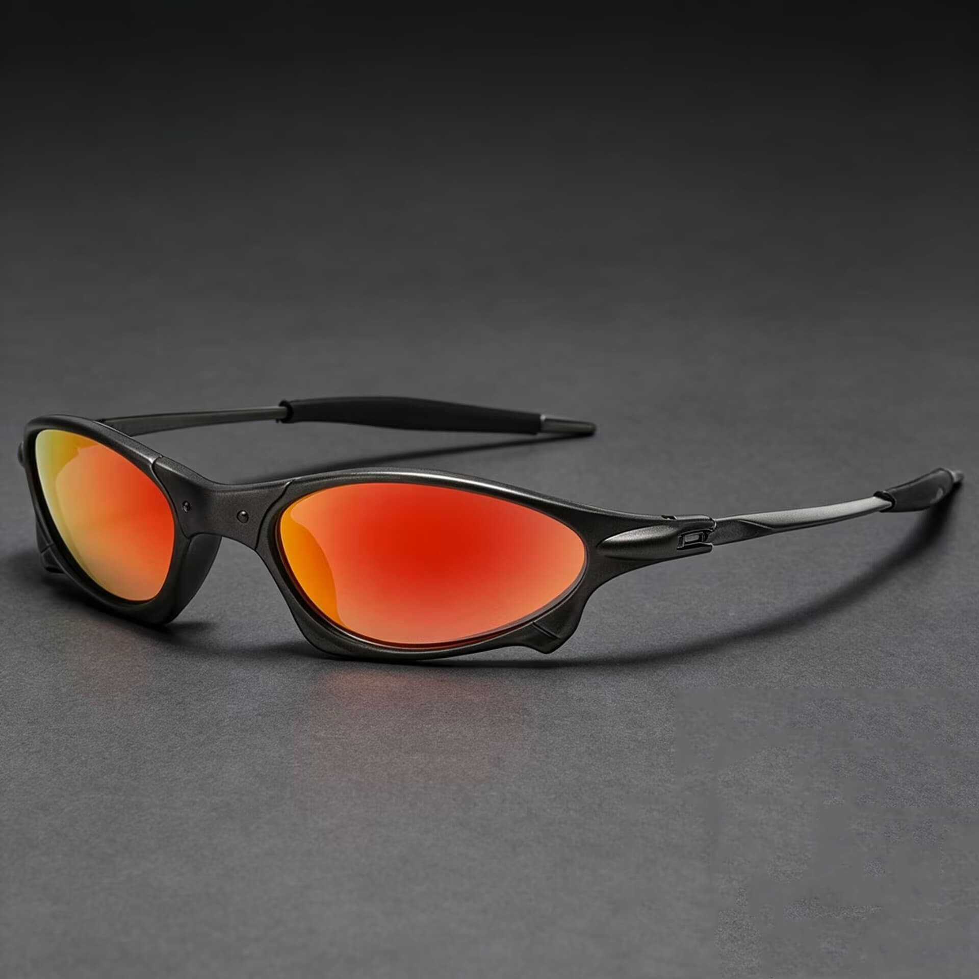 Óculos de sol de metal retrô, óculos de ciclismo esportivo resistente aos raios UV