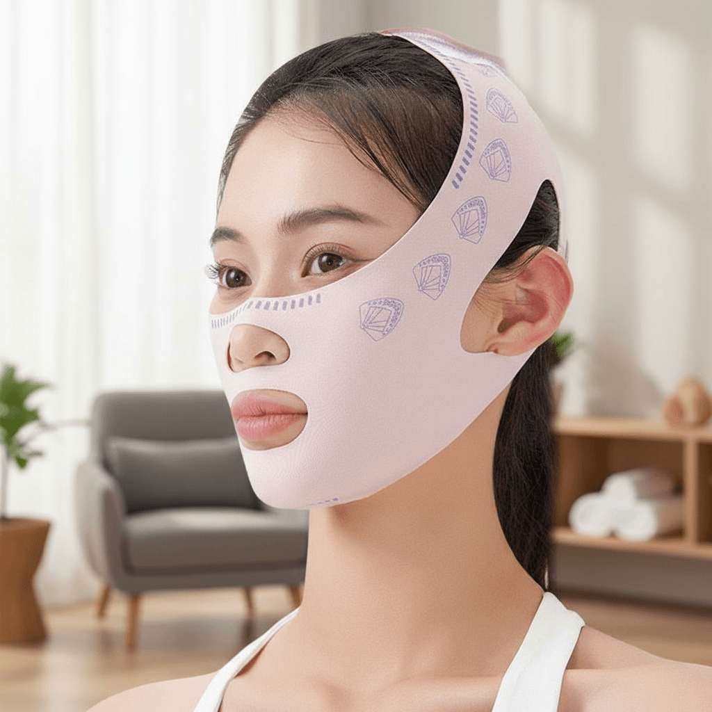 Bandagem de Escultura Facial V-Line Cinta Massageadora Facial Modeladora Faixa de Levantamento de Bochechas e Queixo