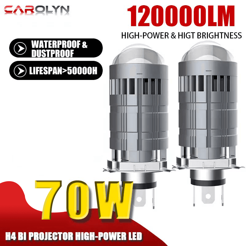 Nova Lâmpada LED de Farol Projetor H4/9003/HB2 Canbus Super Brilhante 2500W 120000LM 6500K Feixe Alto/Baixo para Carros