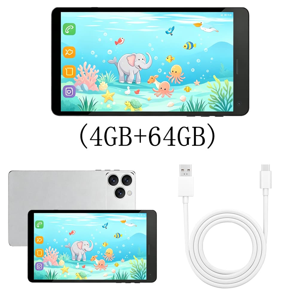 Android 13 4 GB RAM + 64 GB ROM, tablet para crianças BDF 7 polegadas tela IPS HD suporte Wi-Fi