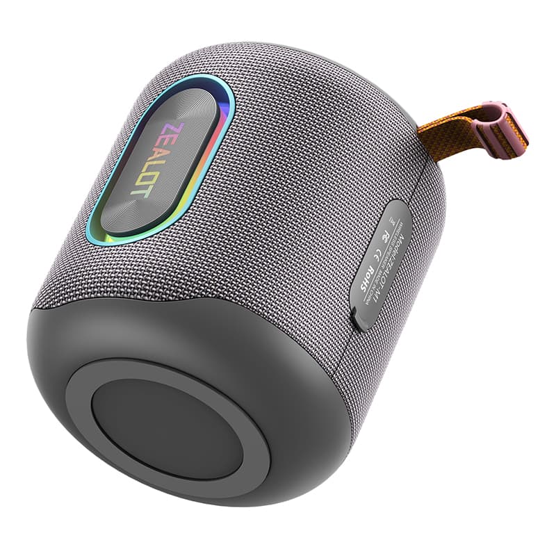 Caixa de Som Bluetooth ZEALOT M1 30W 6000mAh IPX6 À Prova D’Água Sem Fio com Luz RGB TWS Estéreo Super Graves BT5.4 Para