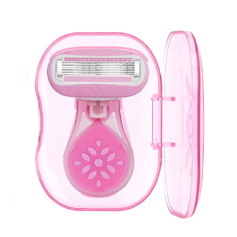 Mini Barbeador Portátil para Mulheres, Máquina de Barbear de Viagem com 5 Lâminas para Pernas, Axilas e Linha do