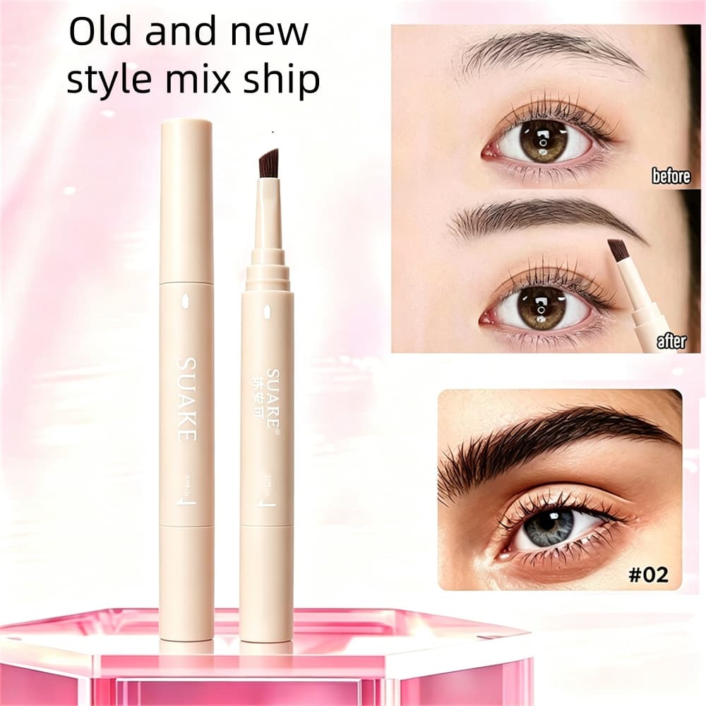 Gel Creme para Sobrancelhas com Pincel 2 EM 1 Pomada Lápis para Sobrancelhas Longa duração & À prova d'água Carimbo de