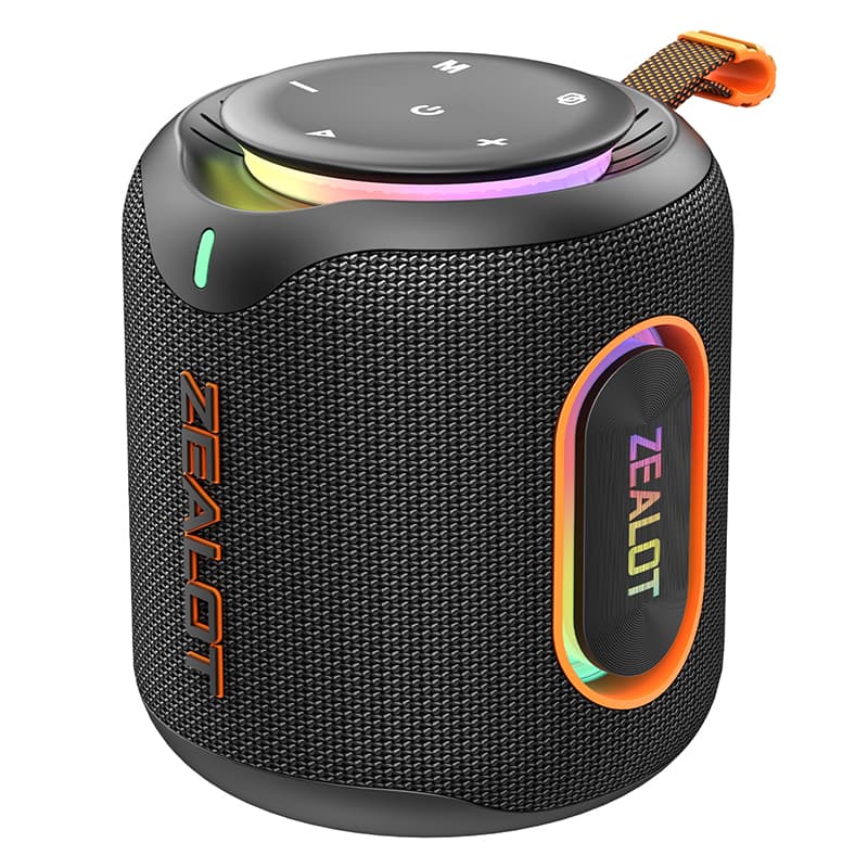 Caixa de Som Bluetooth Portátil ZEALOT M1 30W 6000mAh IPX6 À Prova d’Água TWS RGB Iluminação Graves Potentes Bluetooth