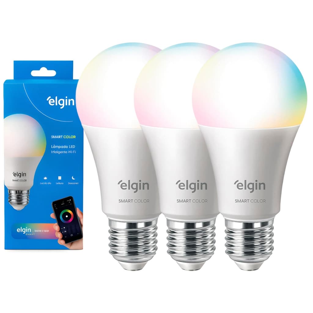 Lâmpada de LED WiFi Inteligente A60 RGB CCT Mudança de Cor Regulável Lâmpada Globo Interna para Quarto Festa Controle