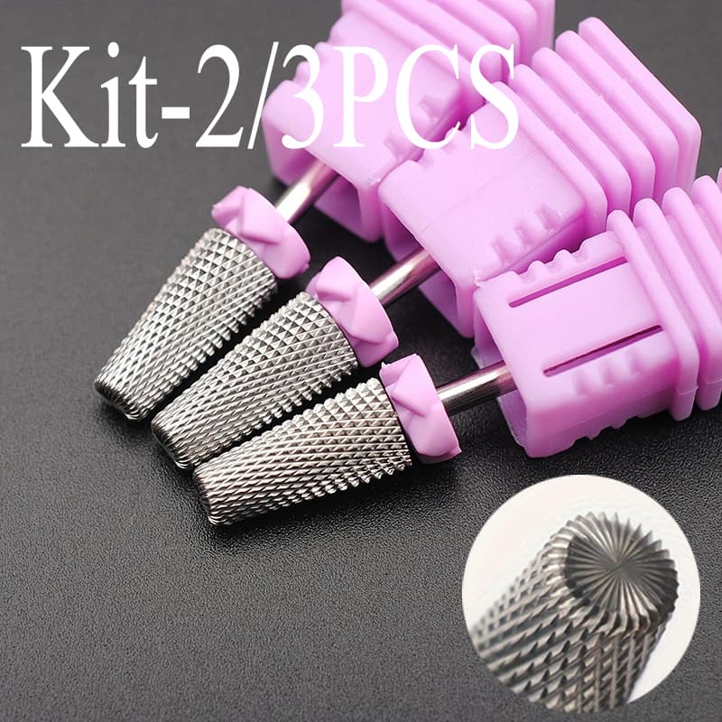 Kit-2/3 Peças 5 em 1 Brocas para Unhas para Remover Gel Acrílico, Polimento, Limpeza de Cutículas, Ferramentas para
