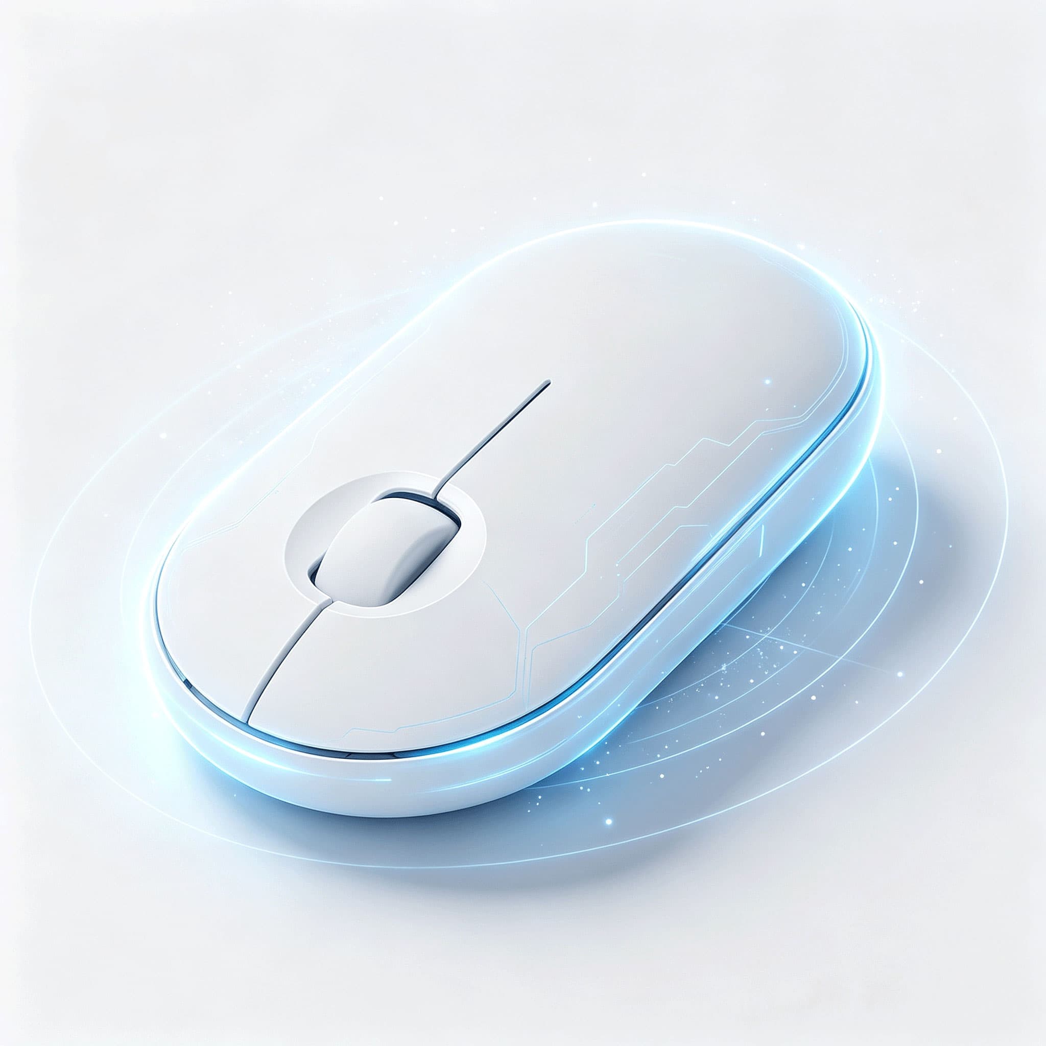 Mouse Wireless Silencioso Ultrafino, Mouse Sem Fio 2.4G Portátil, Mouse Ergonômico com Receptor USB para Laptop, PC,