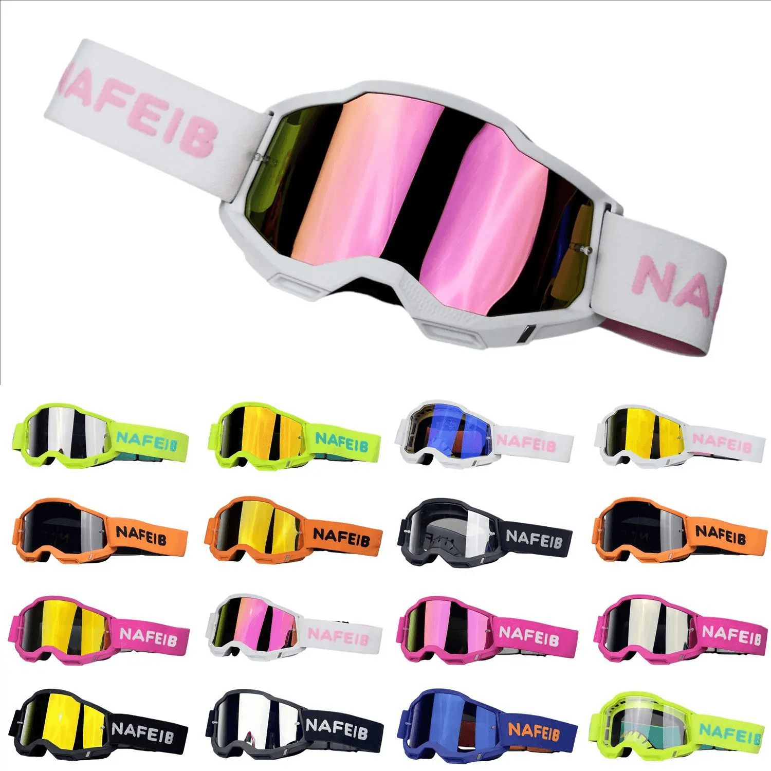 Óculos de Moto - Óculos para Motociclistas Masculinos e Femininos, óculos para ciclismo, proteção UV e à prova de vento
