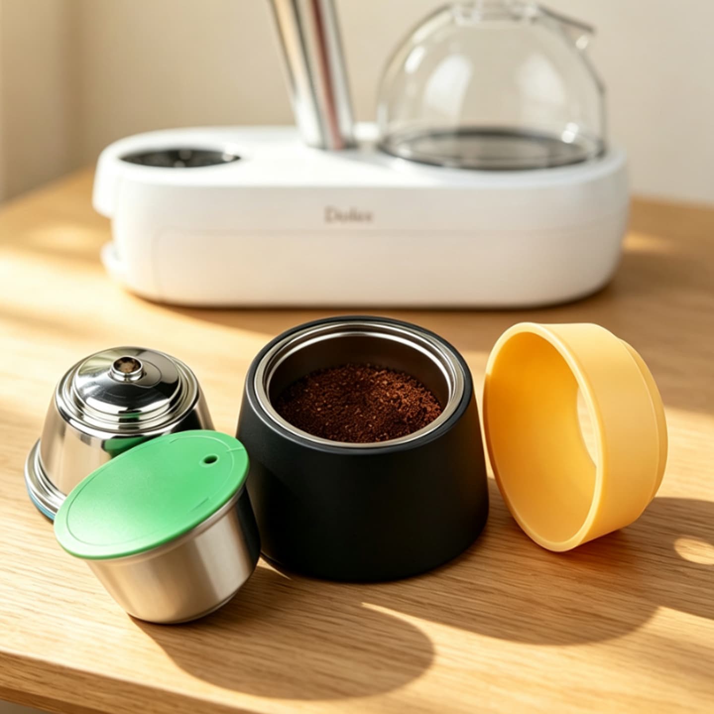 Funil e Distribuidor de Café em Pó para Cápsulas Reutilizáveis – Ferramenta de Cozinha
