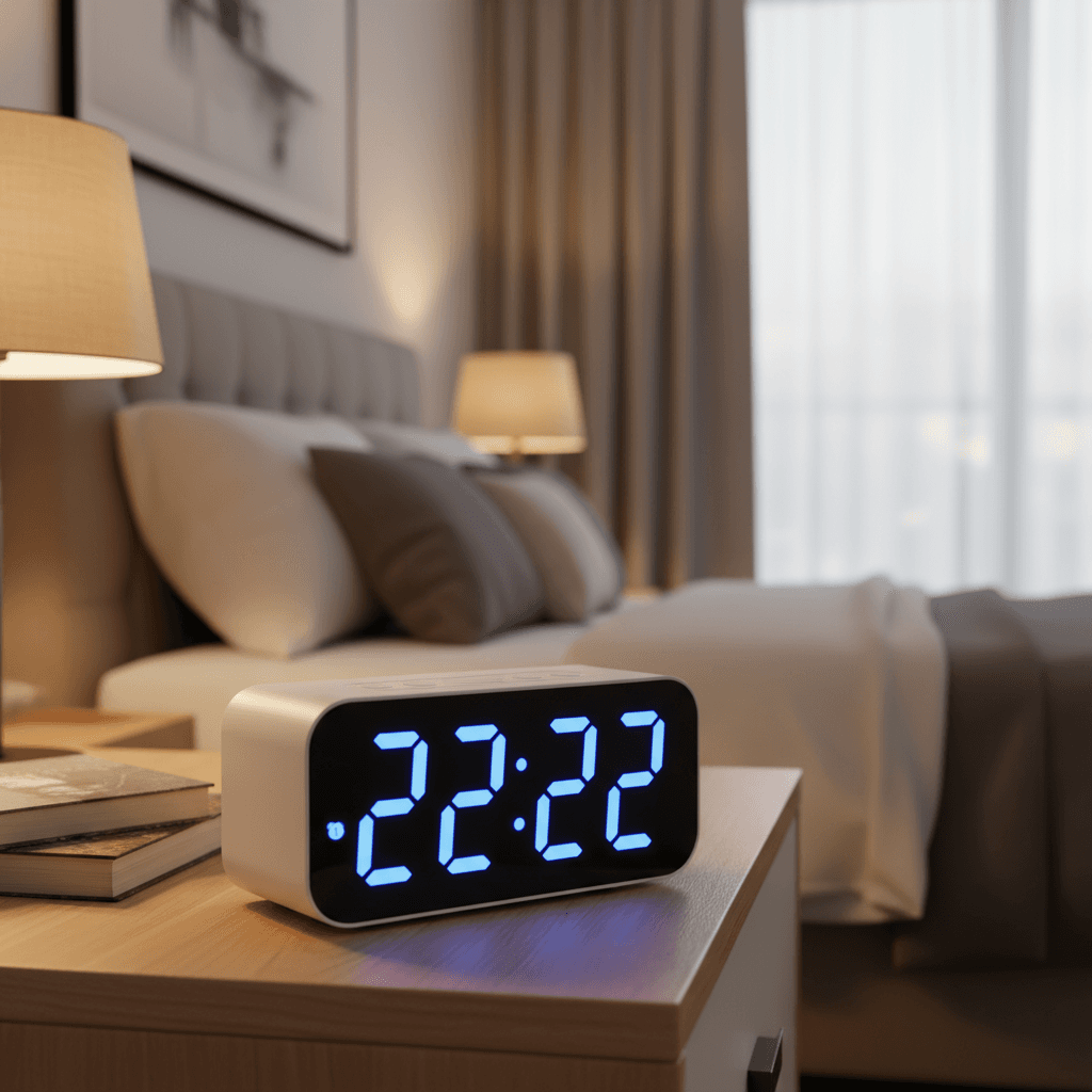 Relógio Digital LED – Pequeno Relógio com Temperatura e Função Bateria/USB