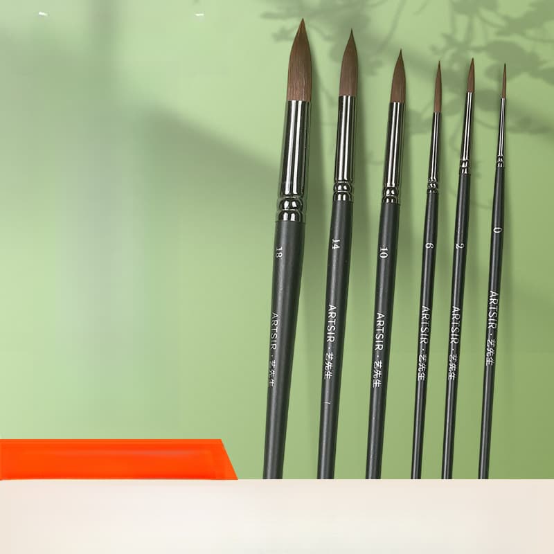 Pincéis de aquarela, pincéis de nylon para aquarela, conjunto de pincéis para pintura digital a óleo, pincéis para
