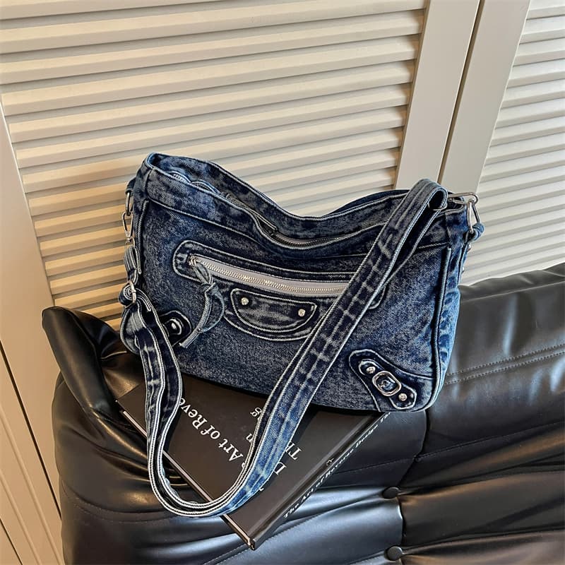 Bolsa tiracolo de grande capacidade de design novo em alta, bolsa de mão casual, bolsa quadrada, feminina de