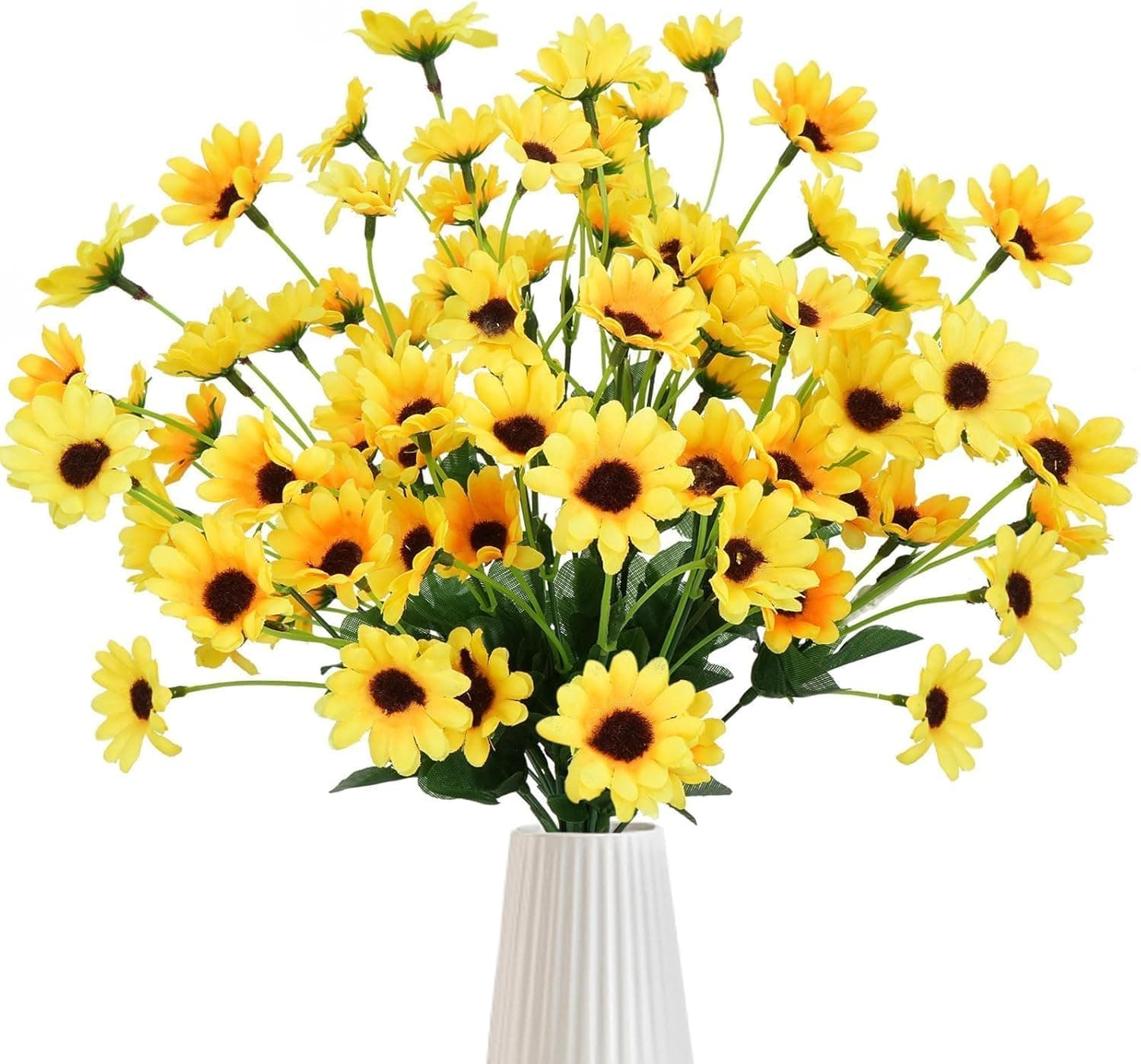 Kit 2/4 Girassol Artificial Plantas Falsas Flores Decoração Cor Amarela .