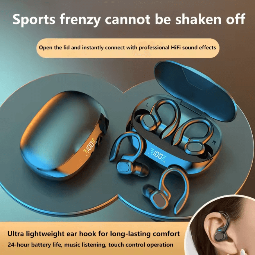 SP106M Fones de Ouvido Bluetooth TWS Fones Intra-Auriculares Esportivos HiFi Estéreo À Prova D'Água Com Microfone