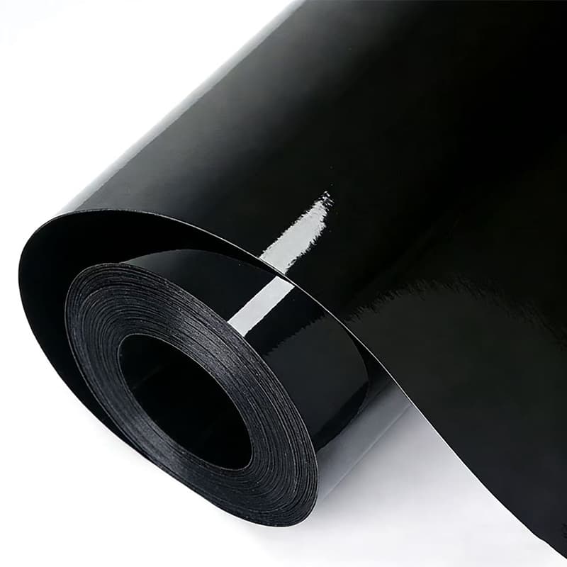 PET Ultra Brilhante Metálico Piano Preto Carro Vinil Envoltório Filme Decalque Adesivo Rolo Liberação De Ar