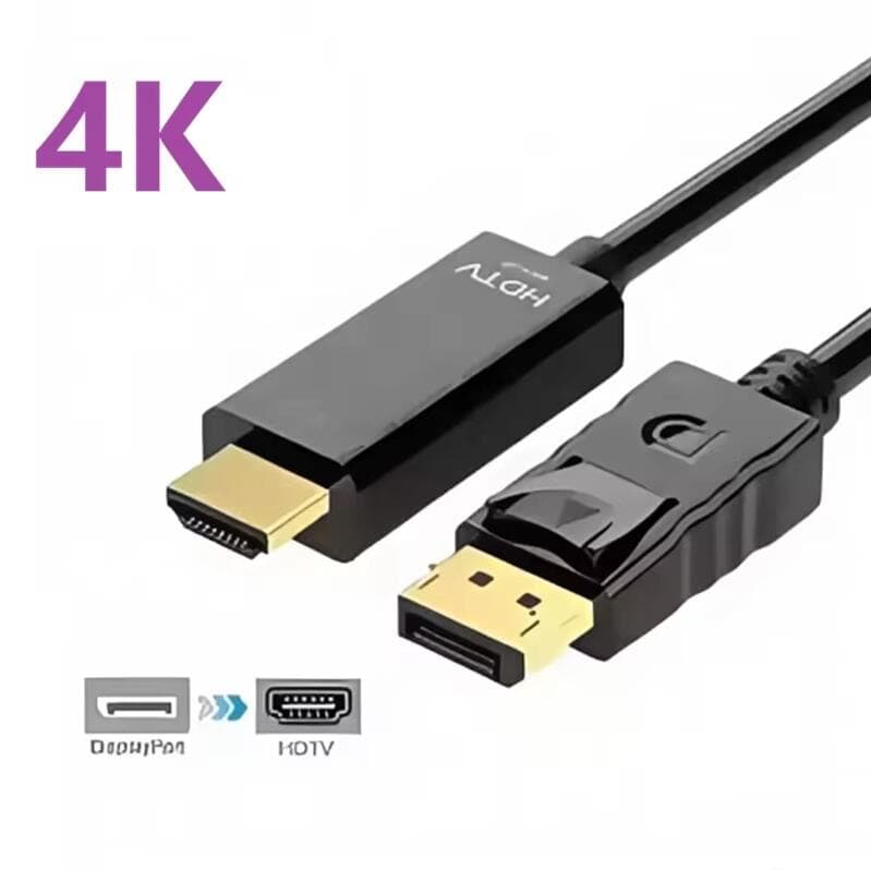 Cabo DisplayPort 1,8 m 4K 2K para HDMI Conversor de Vídeo e Áudio DP para HDTV Cabo Adaptador para PC