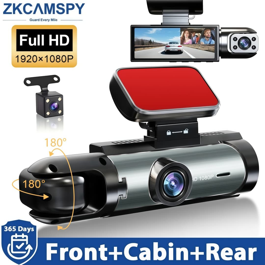 Dash Cam Frontal E Interior 130 ° Monitor De Estacionamento Com sensor G De Visão Noturna Grande Angular Para Carro 1080