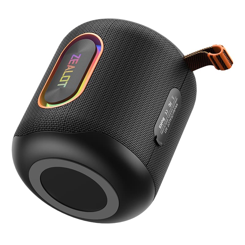 Caixa de Som Bluetooth ZEALOT M1 30W 6000mAh IPX6 à Prova d’Água, RGB LED, TWS, Graves Potentes, Bluetooth 5.4, Ideal