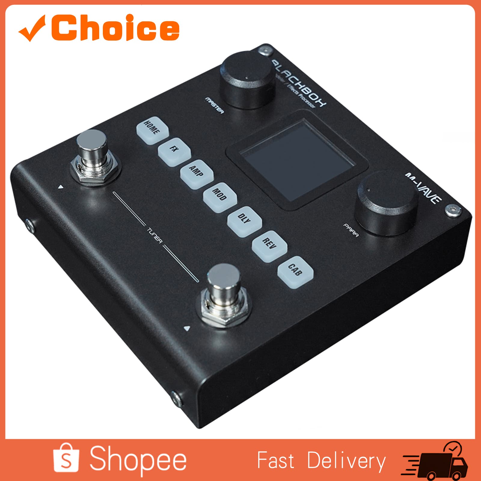 M-VAVE Black Box Efeitos de Pedais de Guitarra / Baixo Modelador de AMP Multi Processador de Efeitos Recarregável para