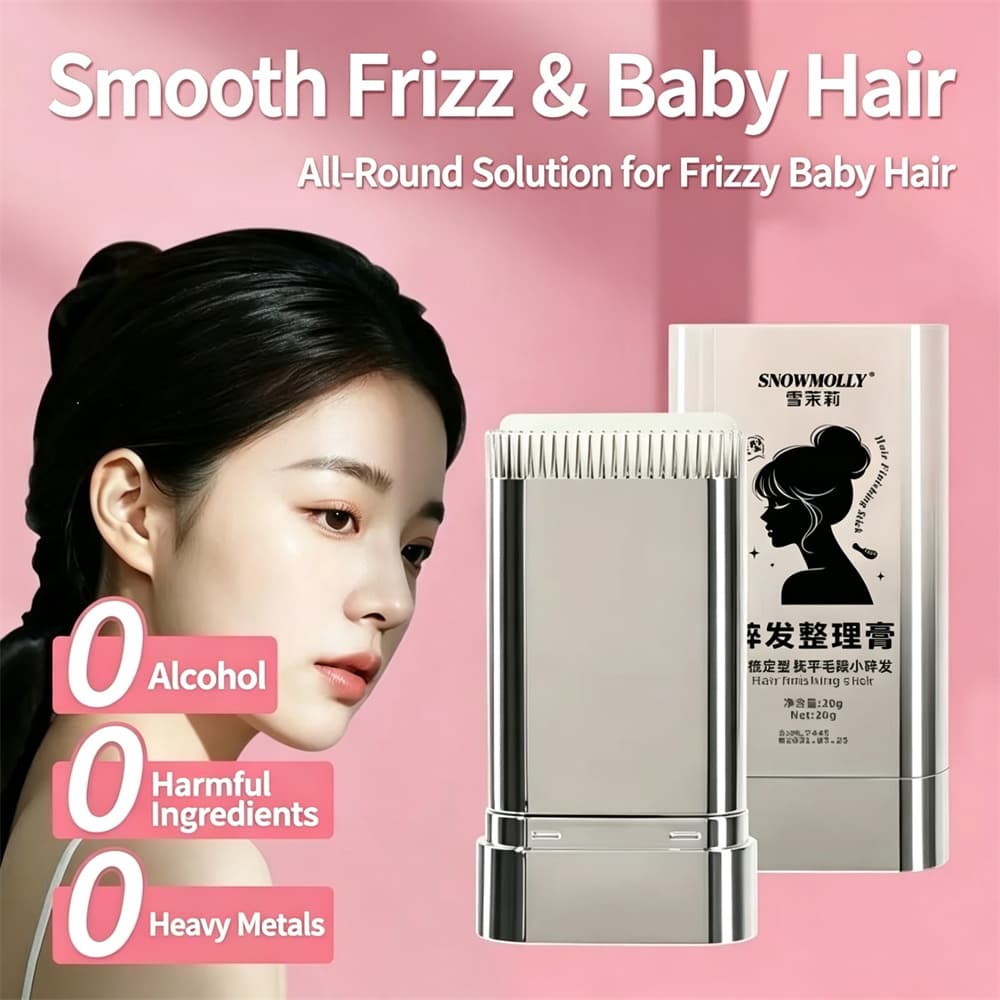 Bastão Finalizador de Cabelo, Anti-Frizz, Creme de Modelagem para Cabelos Quebrados, Bastão de Cabelo Portátil,