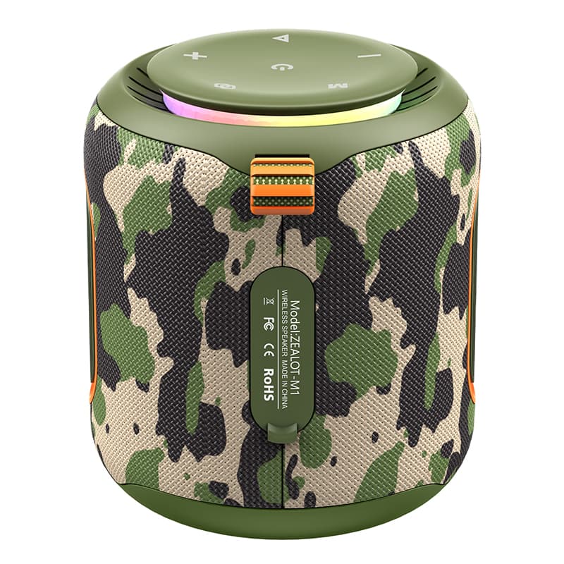 Caixa de Som Bluetooth ZEALOT M1 Mini 30W 6000mAh IPX6 À Prova D'Água TWS Estéreo Luz RGB Bluetooth 5.4 Graves Potentes