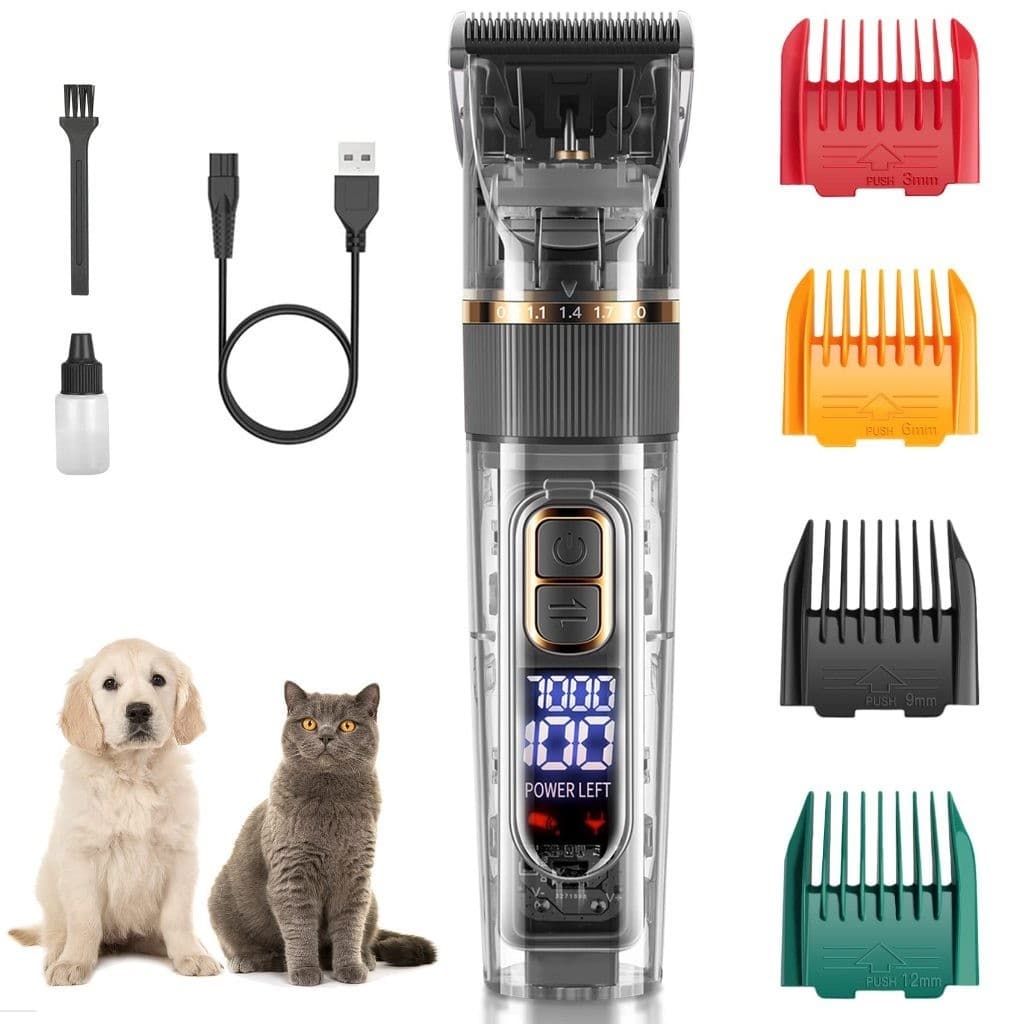 Máquina De Cortar Cabelo Elétrica Para Cães , Aparador De Resistente Cuidados Com Animais De Estimação , Pente Navalha D