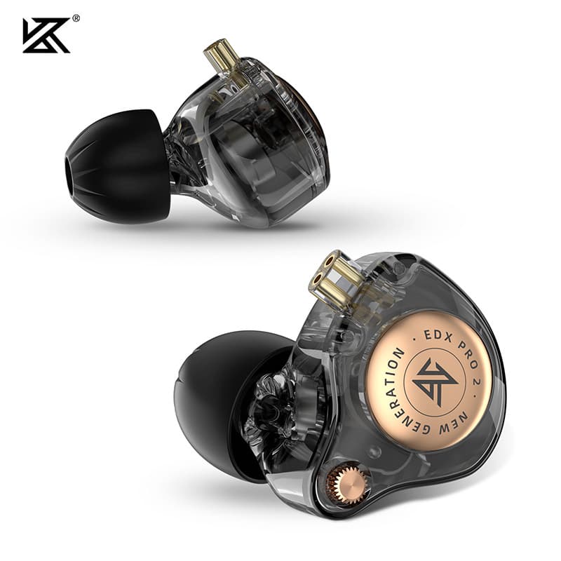 Fone de Ouvido KZ EDX PRO 2 EDXPRO2 Intra-Auricular HIFI Dinâmico, Fone de Ouvido Bass para Música, Fone de Ouvido com
