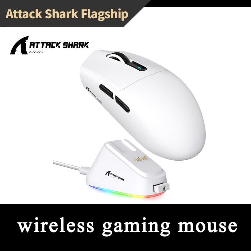 Mouse Gamer Sem Fio ATTACK SHARK G3Pro 3 Modos PAW3311 25000DPI 8 Botões Programáveis 55g Mouse Leve para Notebook e