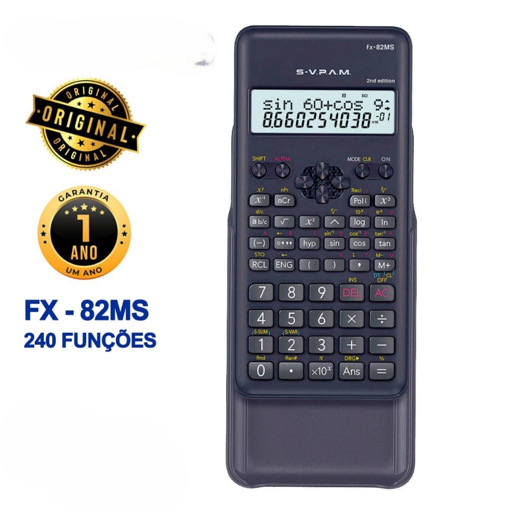 Estilo de Vida - Best Seller - Calculadora Científica Genuína FX-82MS com 240 Funções