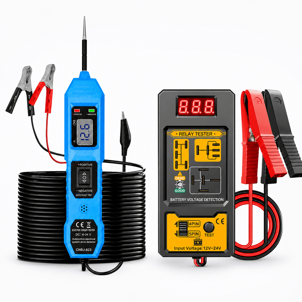 Cnbj-823 6-24v 12 Kit De Testador De Circuito Automotivo E Relé 4 Pinos 5 Ferramenta De Diagnóstico Elétrico De Carro
