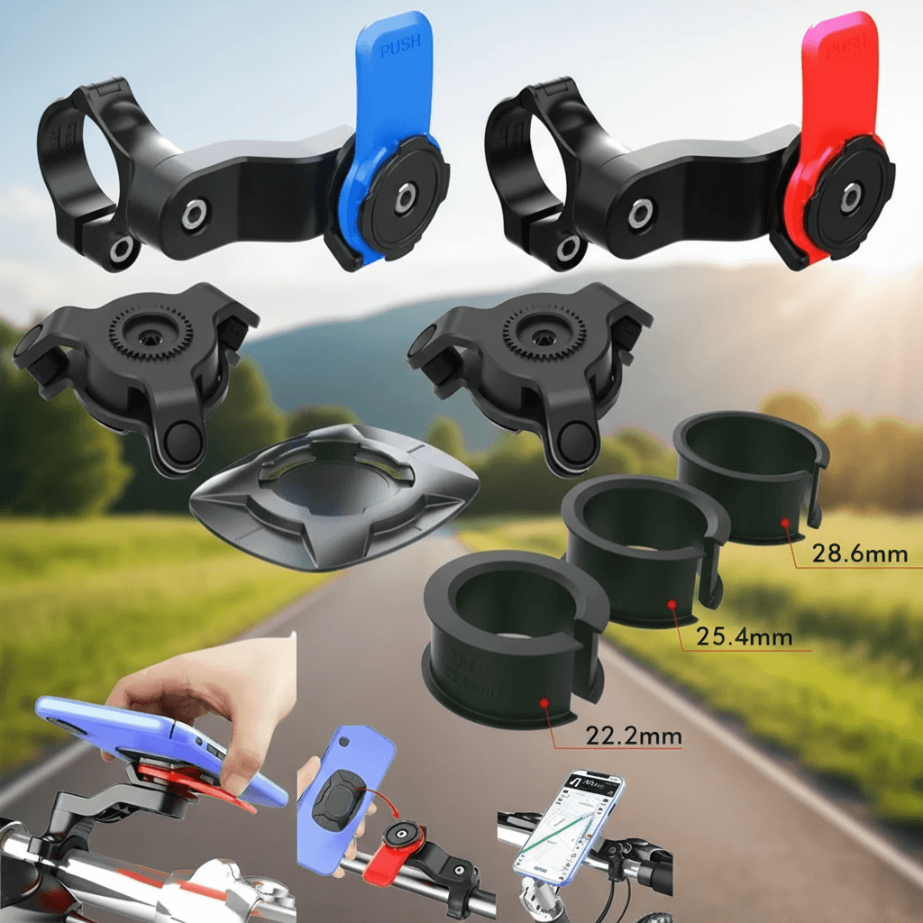 MT-Q01 Suporte de Telefone com Fixação Rápida para Motocicleta e Bicicleta com Absorção de Impacto