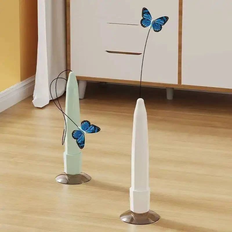 Borboleta Removível Elétrica Para Varinha De Provocação De Gato 360 ° Ventosa De Rotação , Brinquedo Animais De Estimaçã