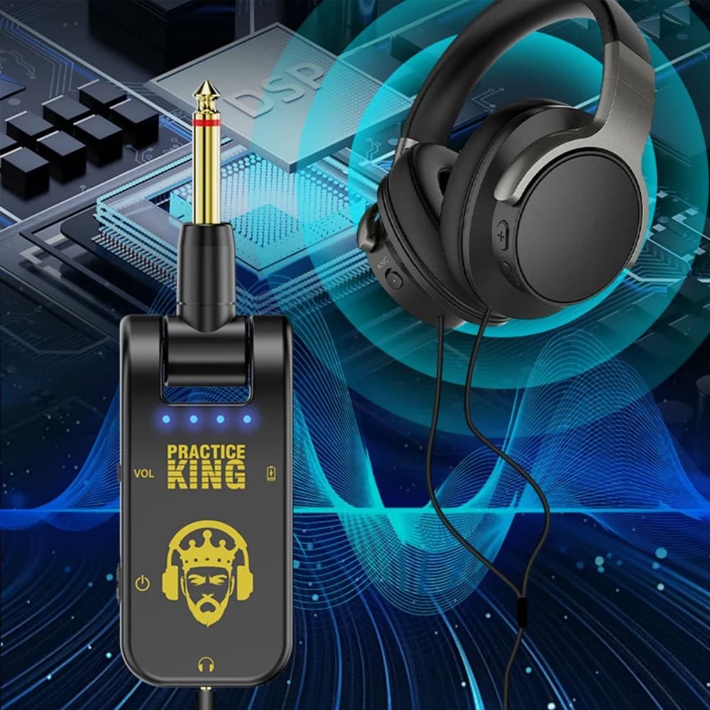 Mini Plug In Guitarra Amplificador De Fone De Ouvido 50 Horas Bateria Receptor Áudio Portátil Engrenagem Música Compatív