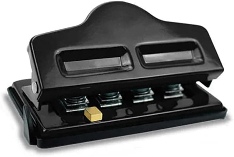 Furador de 4 Furos Cogumelos para Folhas Soltas A4 A5 A6 A7 - Perfurador de Papel para Planejadores e Cadernos