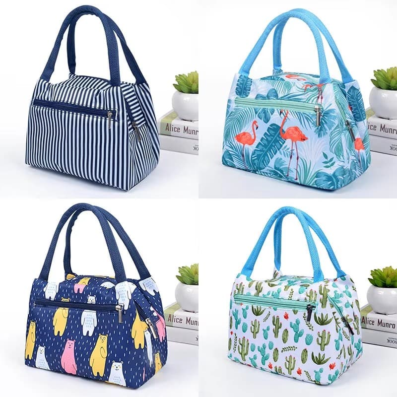 Sacos de piquenique Flamingo da YangChen, lancheira portátil feminina, isolada térmica, bolsa térmica impermeável com
