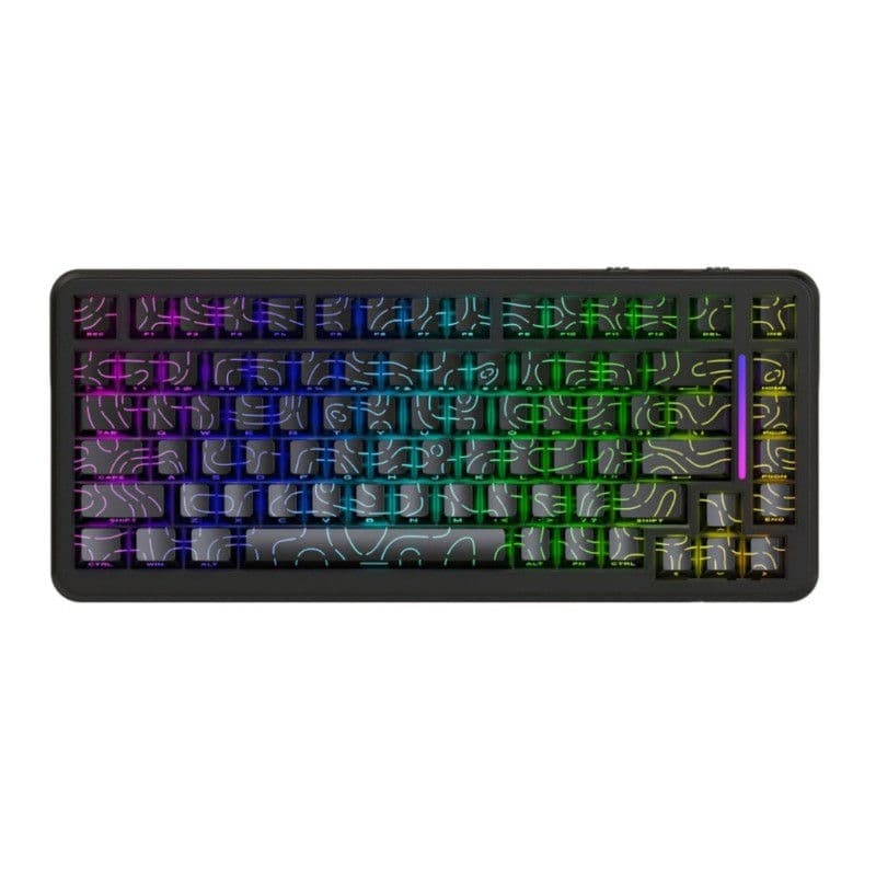ATTACK SHARK X82PRO 75% Teclado de Efeito Hall Tri-Modo Gatilho Rápido RGB Teclado Gamer Sem Fio
