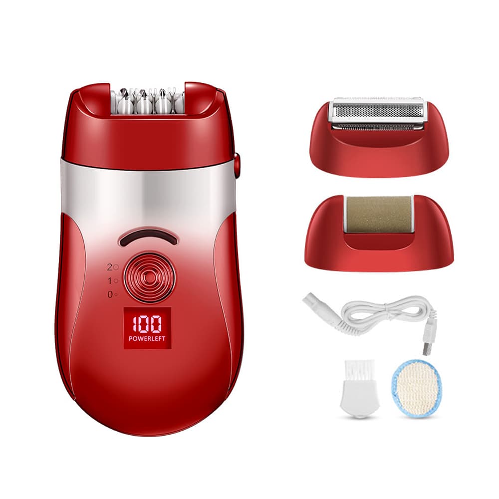 Máquina Portátil Digital 3 em 1 de Depilação, Depilador Elétrico Multifuncional para Uso Facial e Corporal