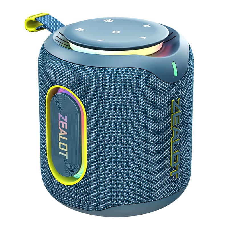 Caixa de Som Bluetooth ZEALOT M1 30W 6000mAh IPX6 à prova d’água, portátil, com luz RGB estéreo, graves potentes, cadeia