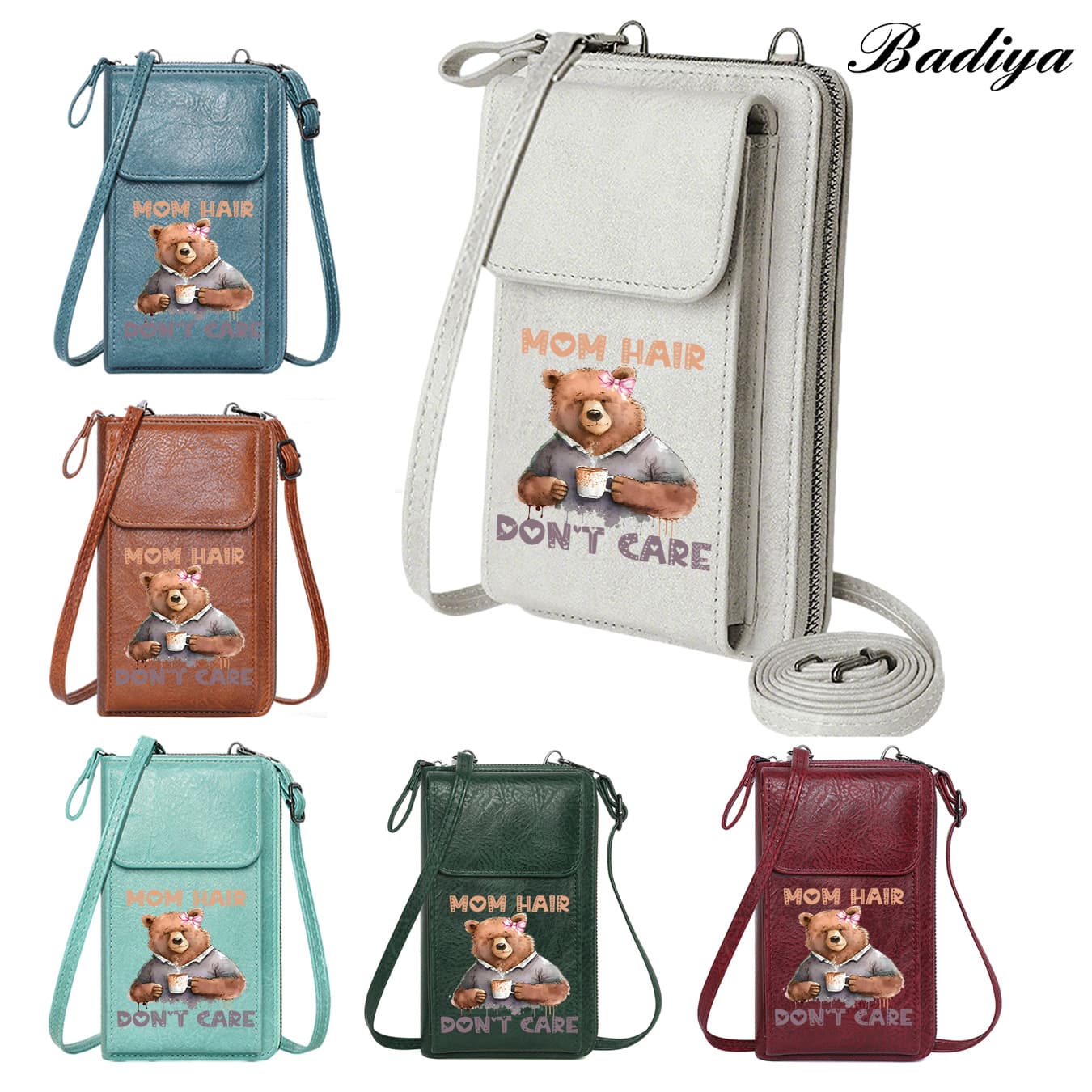 Bolsa tiracolo para celular, porta-celular para uso diário, bolsa tiracolo para 2 celulares, prática e simples, com