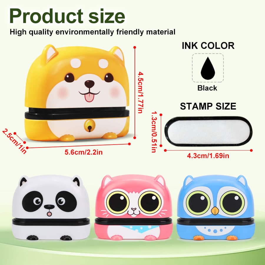 Carimbo De Nome Infantil Fofo De Desenho Animado Para Roupas De Estudante De Jardim De Infância Pequeno Animal , Costele