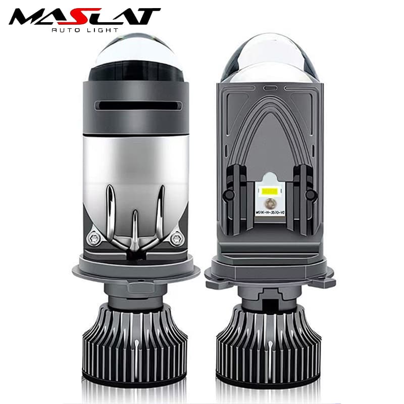 2pcs H4 LED Farol Projetor Lâmpada Lente Dupla Feixe Alto/Baixo De Alta Potência 12v Para Carro Motocicleta