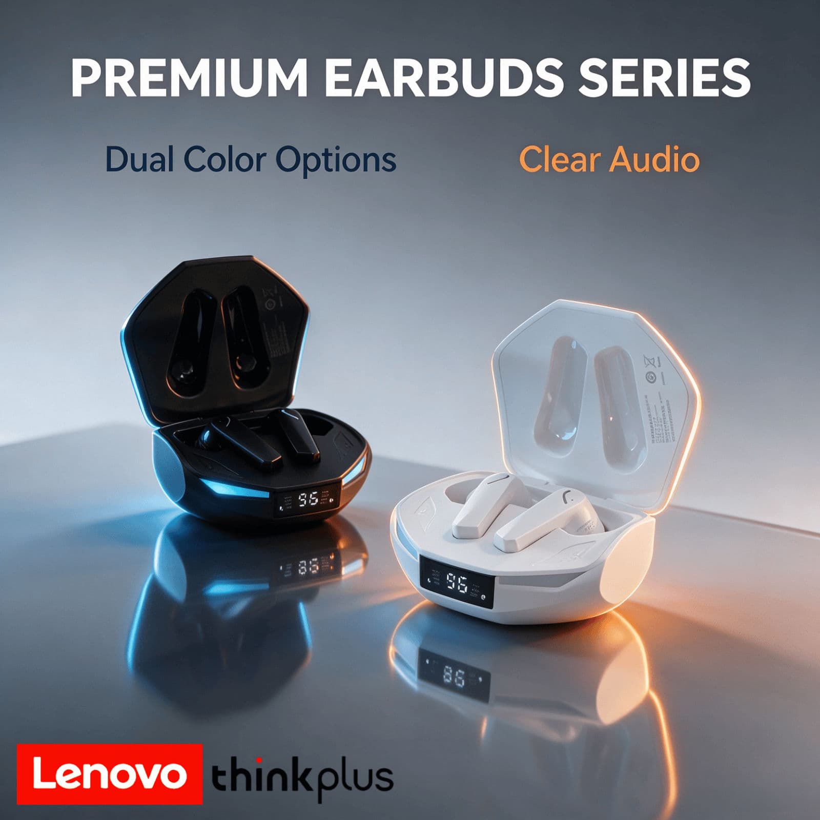 Fone de Ouvido Lenovo XT53 Gamer Sem Fio Bluetooth para Jogos Competitivos e Entretenimento, Fones com Ultra Baixa