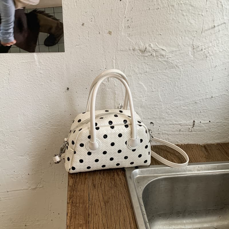 Aparência de alta qualidade, novo design, bolsa de mão com estampa de bolinhas, bolsa tiracolo moderna, bolsa feminina