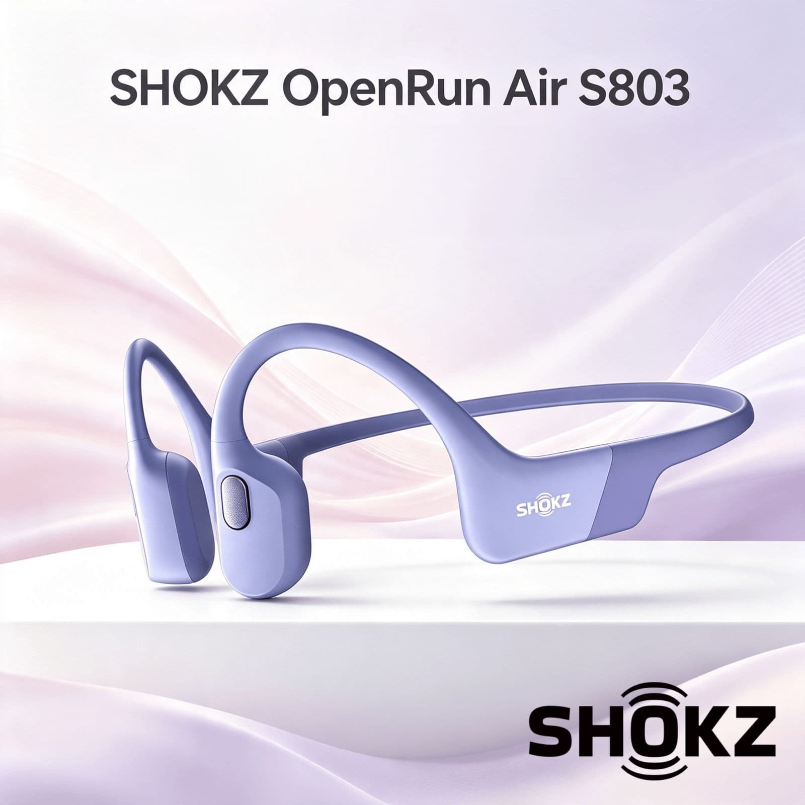 Fones de ouvido Shokz OpenRun Air S803, fones de condução óssea Bluetooth, fones de ouvido abertos, proteção IP67