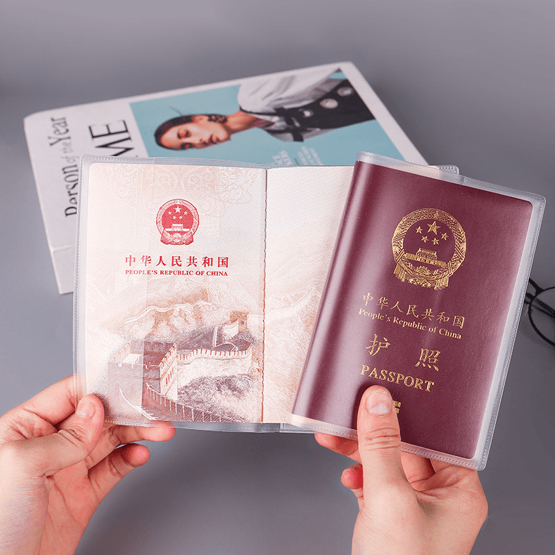 Capa de Passaporte Transparente, Porta Documentos de Viagem, Porta Cartão de Identificação e Capa Protetora para