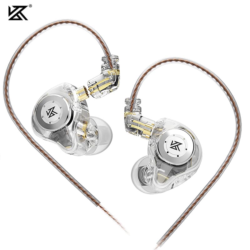 Fones de Ouvido KZ EDX PRO, fone de ouvido intra-auricular com graves de alta fidelidade, fone esportivo com