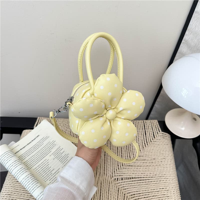 Bolsa de mão com estampa de bolinhas de alta qualidade, moderna, versátil e portátil, bolsa tiracolo na moda, bolsa