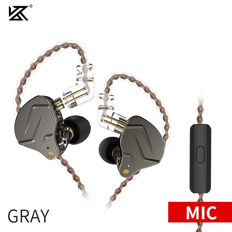 Fones de ouvido de metal KZ ZSN Pro 1BA+1DD tecnologia híbrida de graves HI-FI fones intra-auriculares esportivos取消耳机