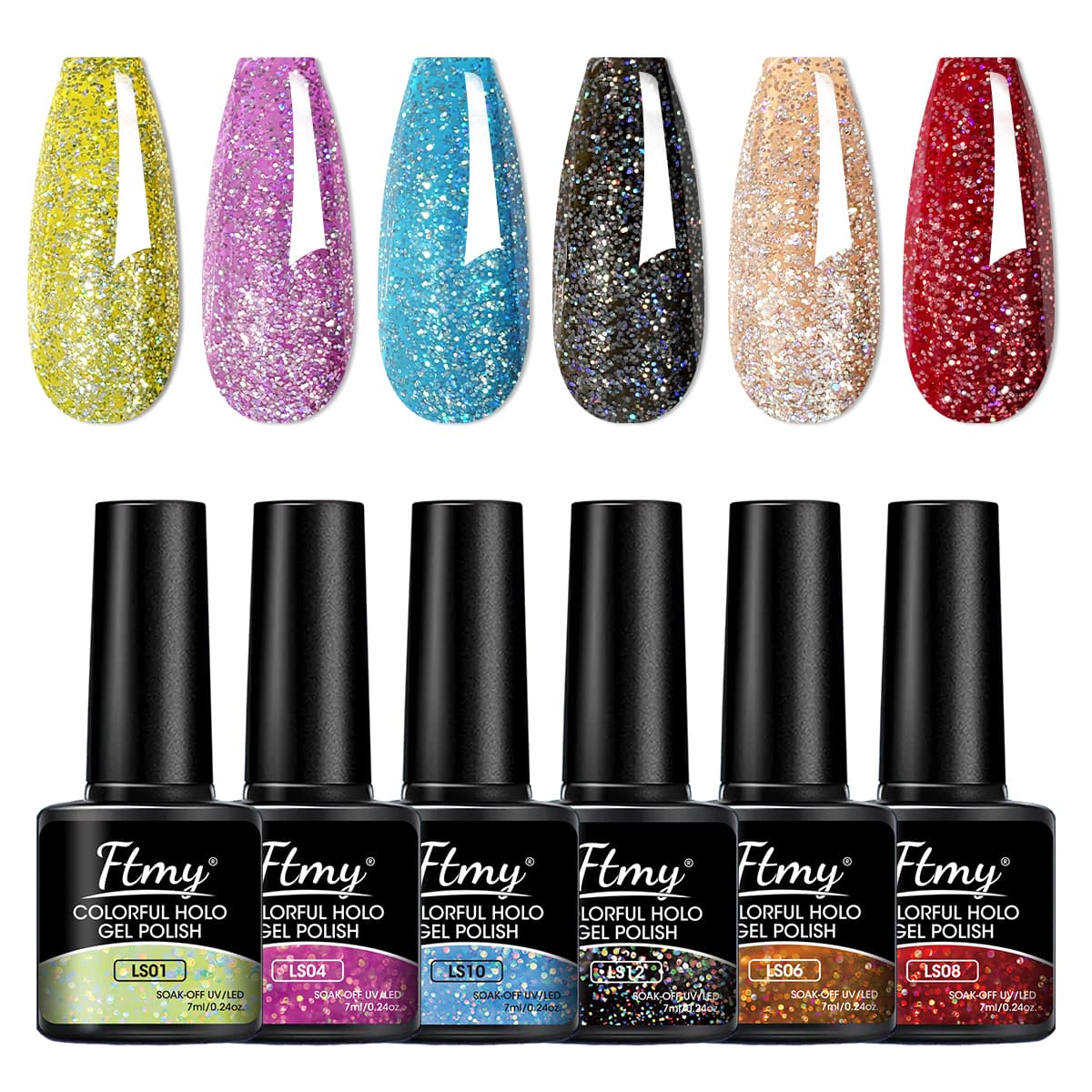 Conjunto de Esmaltes Gel, Esmalte Gel de Alto Brilho Secagem Rápida, Conjunto de Esmaltes Gel Artísticos Populares,
